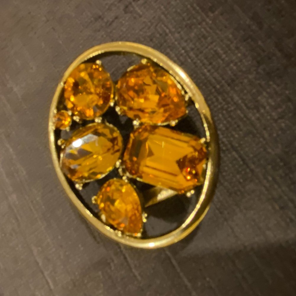 Oscar de la renta rhinestone belt buckle